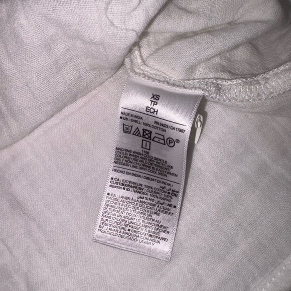 Old Navy NWT Size XS White 100% Cotton Coquette Braided Strap Crop Top - Picture 7 of 8